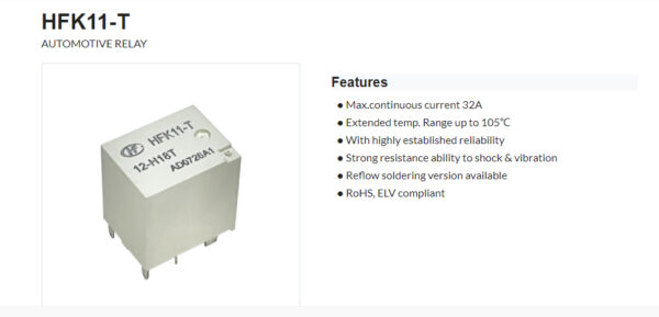 HFK-11-T(HongFa) Automotive Relay - Image 3