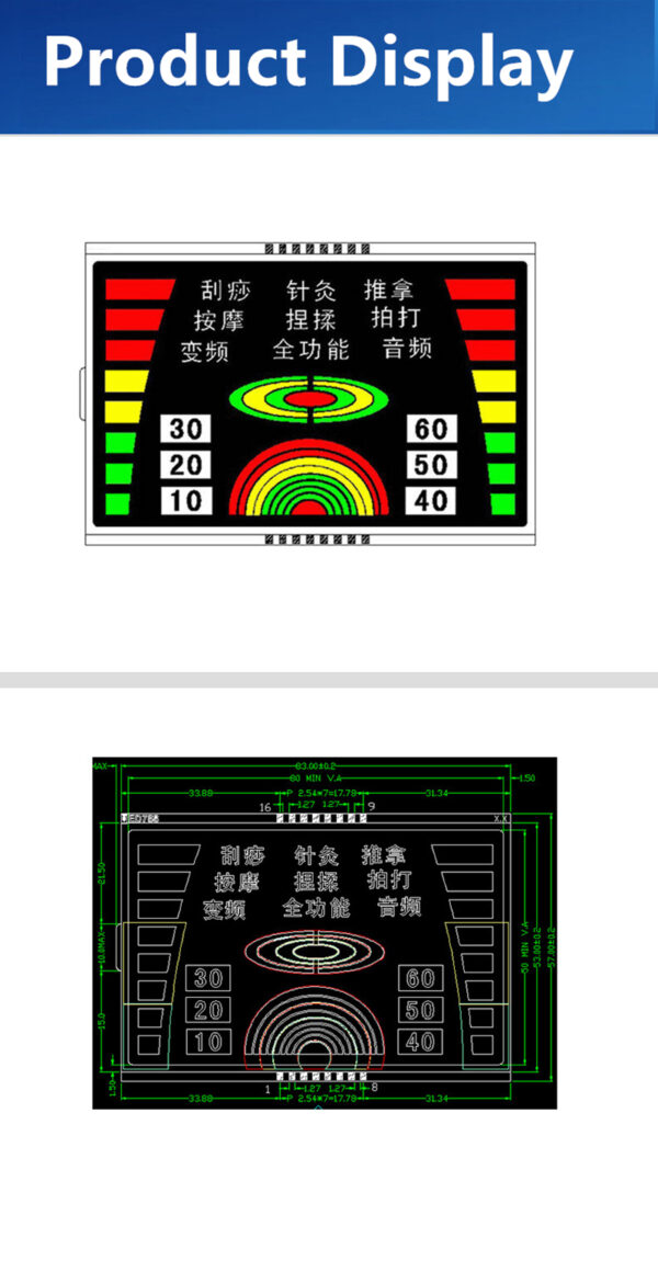 Motorcycle white backlit LCD 7 monochrome segment LCD display LCD module customized VA full view transistor Industrial control screen - Image 5